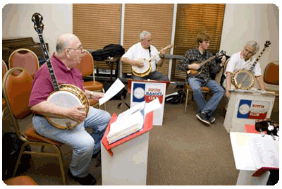 Austin Banjo Club practice session 2009