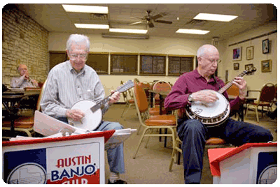 Austin Banjo Club practice session 2009