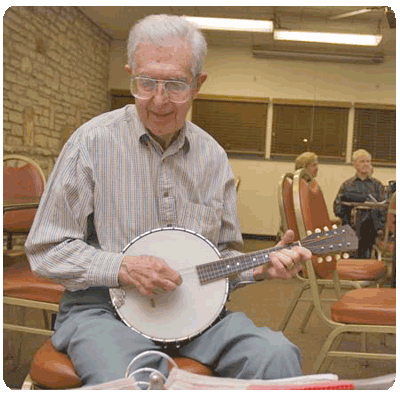 Austin Banjo Club practice session 2009